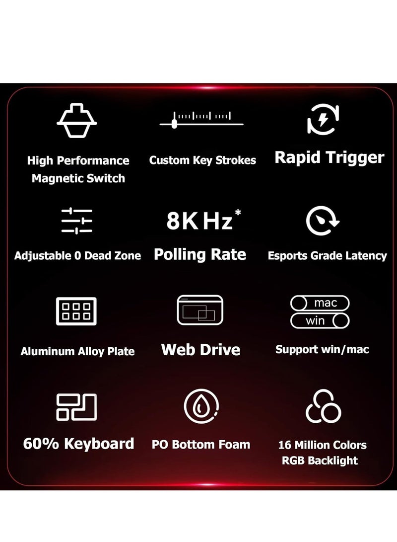 MADLIONS Mad60 HE 8k Mechanical Keyboard Magnetic Switch Wired 60% Gaming Keyboards Rapid Trigger Rgb Customs Keyboards - Image 5