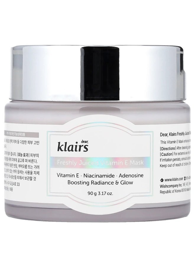 Dear,Klairs Dear, Klairs, Freshly Juiced Vitamin E Beauty Mask, 3.17 oz (90 g)  - Image 1