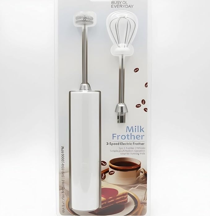 2-in-1 coffee frother. 3 speeds, with 2 interchangeable heads, battery operated, ideal for coffee and milk. - Image 4