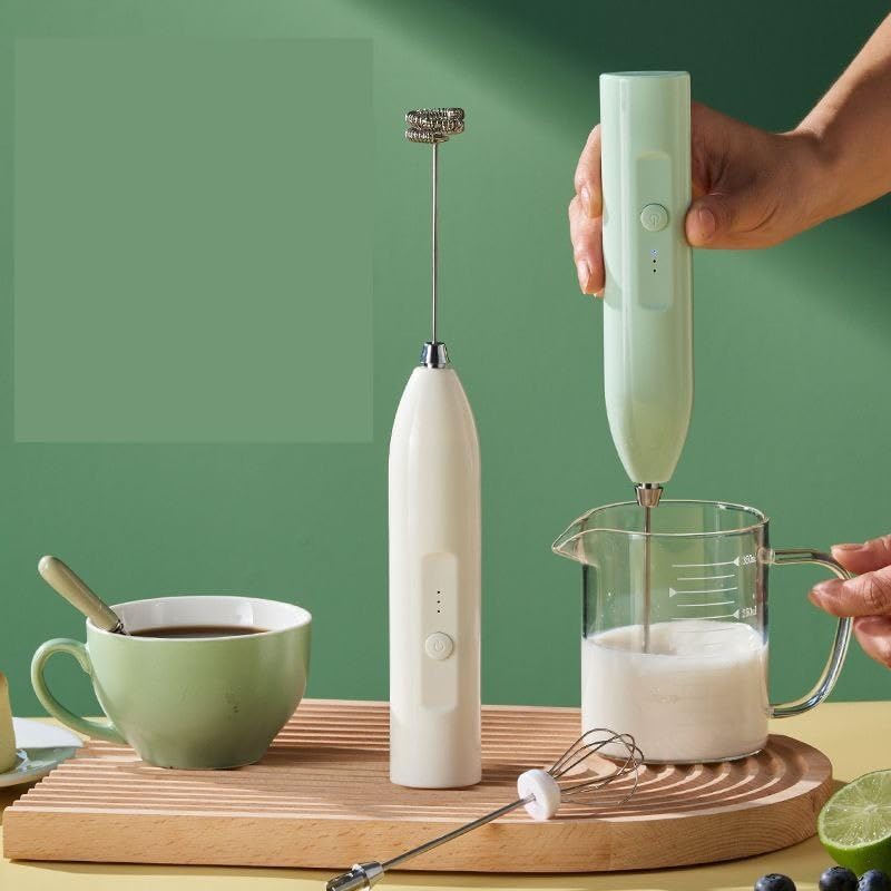 2-in-1 coffee frother. 3 speeds, with 2 interchangeable heads, battery operated, ideal for coffee and milk. - Image 1