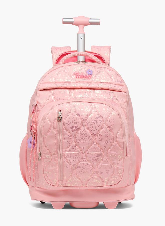 Little Missy Quilted School Trolley Bag For Girls 13+ Years With Durable Wheels - Image 1