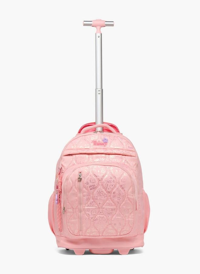 Little Missy Quilted School Trolley Bag For Girls 13+ Years With Durable Wheels - Image 4