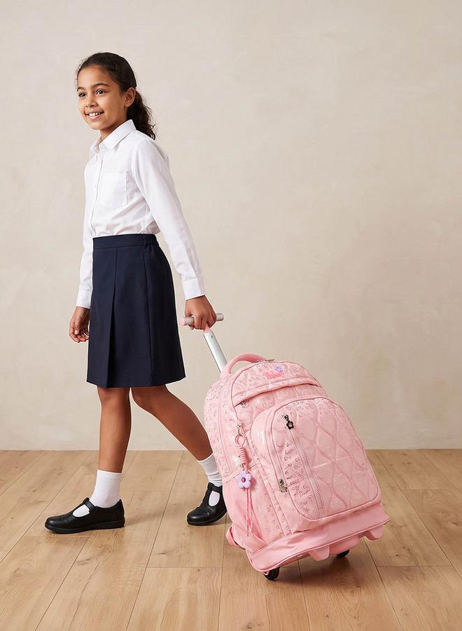 Little Missy Quilted School Trolley Bag For Girls 13+ Years With Durable Wheels - Image 3