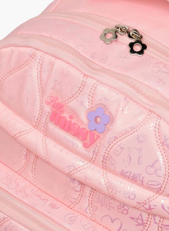 Little Missy Quilted School Trolley Bag For Girls 13+ Years With Durable Wheels - Image 5