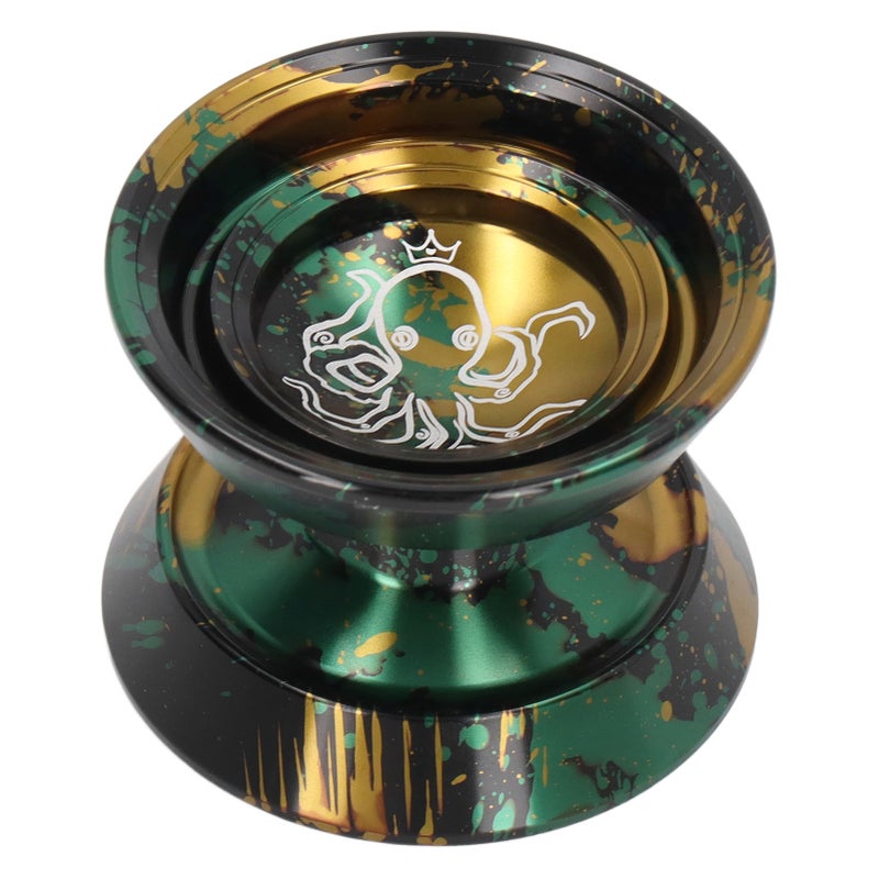 YoYo Ball Unresponsive Aluminum Alloy Advanced Fade Free Exquisite for Competition with Glove 3pcs Strings Blue - Image 5