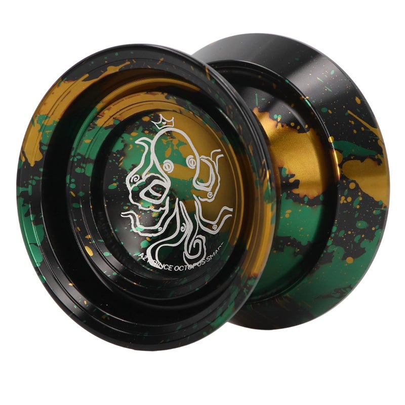 YoYo Ball Unresponsive Aluminum Alloy Advanced Fade Free Exquisite for Competition with Glove 3pcs Strings Blue - Image 3