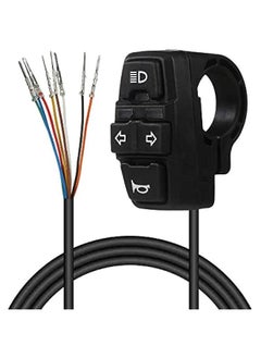 Motorcycle Head Light Turn Switch, Ebike Lamp and Horn Control Turn Signal Light Switch 3-in-1 Light Horn Turn Switch Signal on(02)