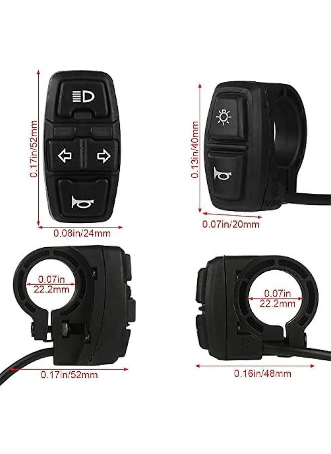 Generic - Motorcycle Head Light Turn Switch, Ebike Lamp and Horn Control Turn Signal Light Switch 3-in-1 Light Horn Turn Switch Signal on(02) - Image 1
