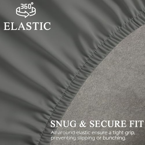 Trance 100% Waterproof Mattress Protector for Single Bed | All Sides 360° Elastic Fitted Bed Cover | Cotton Feel | Dust and Mites Resistant (72x36 inch | 6x3 feet, Grey - Pack of 1 | Single Bed) - Image 3