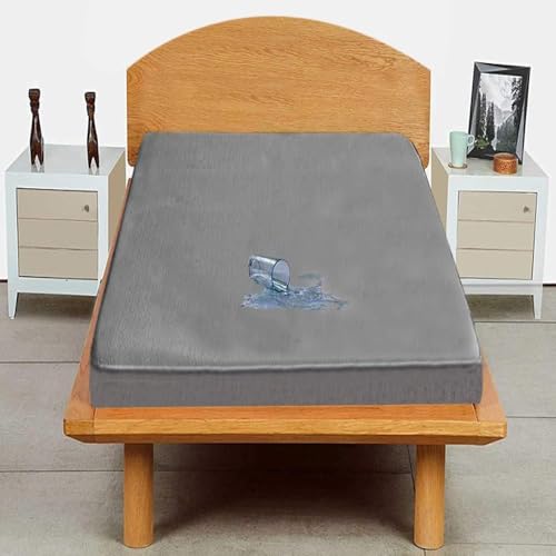 Trance 100% Waterproof Mattress Protector for Single Bed | All Sides 360° Elastic Fitted Bed Cover | Cotton Feel | Dust and Mites Resistant (72x36 inch | 6x3 feet, Grey - Pack of 1 | Single Bed) - Image 1