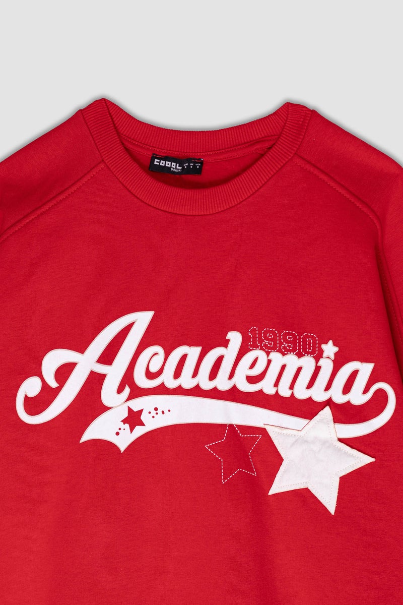 DeFacto Red Woman Oversize Fit Sweatshirt Casual - Image 2