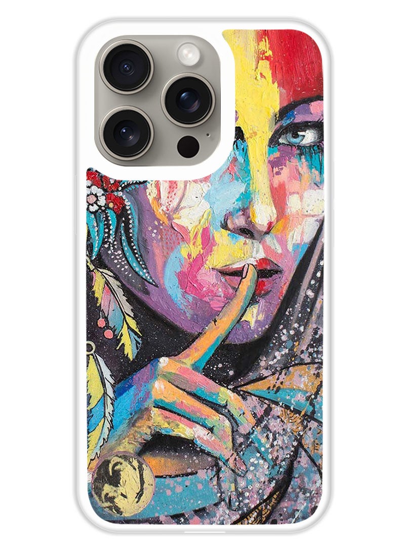 Theodor Protective Case Cover For APPLE IPHONE 15 Pro Face (White Bumper) - Image 1