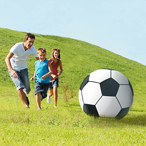 GoFloats Giant Inflatable Soccer Ball - Made From Premium Raft Grade Vinyl, Black & White 2.5 ft - Image 2