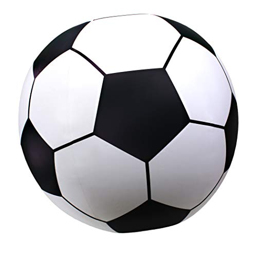 GoFloats Giant Inflatable Soccer Ball - Made From Premium Raft Grade Vinyl, Black & White 2.5 ft - Image 1