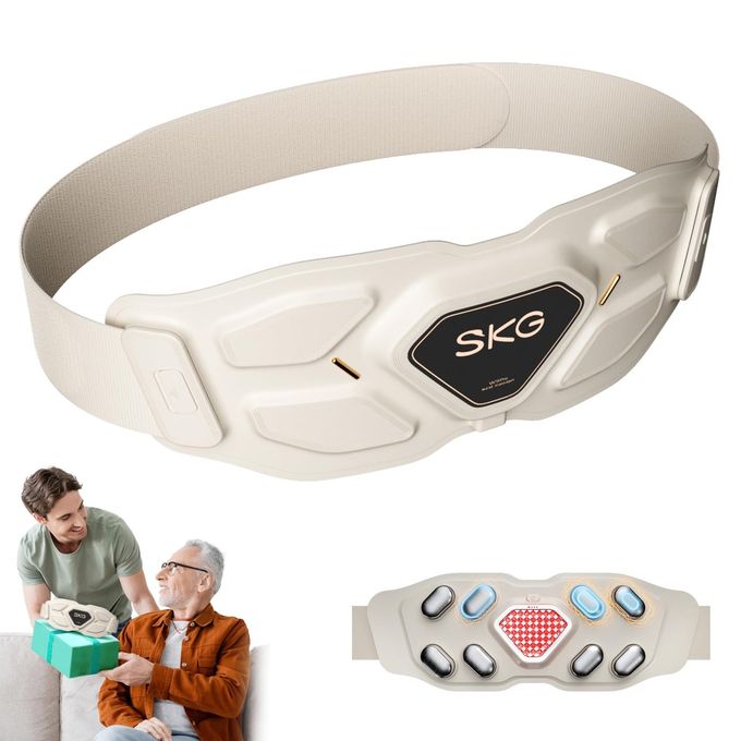SKG Lower Back Massager Gifts for Men Women for Pain Relief Adjustable Cordless Heating Pad Infrared Vibrating Back Massager Waist Lumbar Belt - Image 4