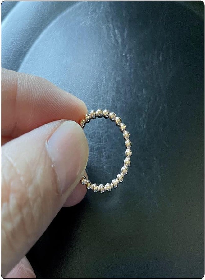 Fusamk Fashion 18K Gold Stacking Ring Stainless Steel 2MM Bead Ring (Rose, 5) - Image 4