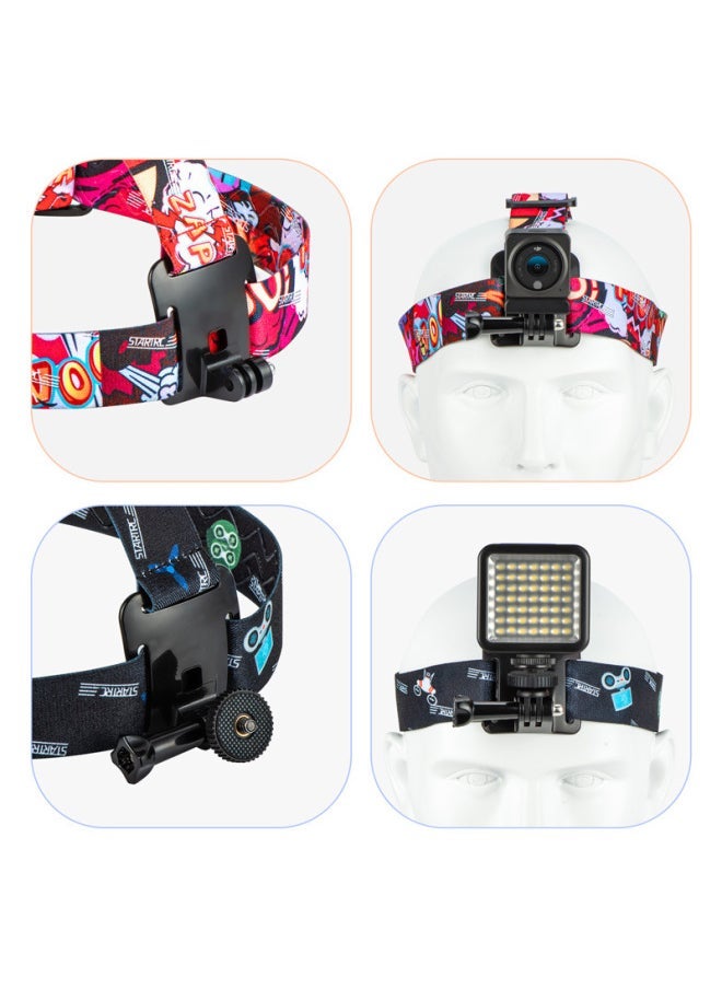 Action3/4/Insta360 Ace Pro First Person View Headband Shooting Stand GoPro 8/9-Color:Blue - Image 4