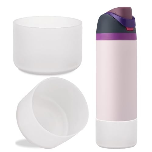 LUCKINEE 2Pcs Protective Silicone Boot Bottom Base for Owala FreeSip Twist and Flip Flask 24OZ, and Compatible with Stanly Cup Tumbler 20-40oz and More Bottles with Bottom Diameter 2.8-2.95inch - Image 1