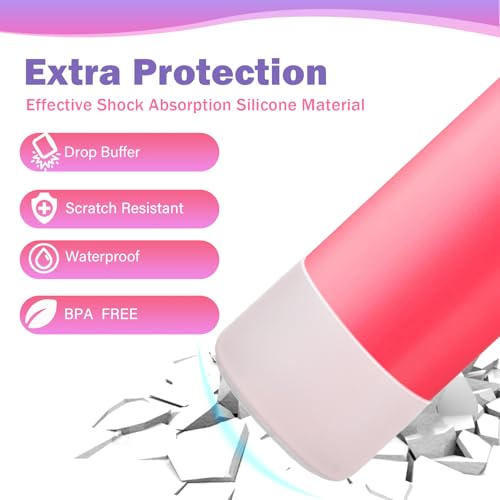 LUCKINEE 2Pcs Protective Silicone Boot Bottom Base for Owala FreeSip Twist and Flip Flask 24OZ, and Compatible with Stanly Cup Tumbler 20-40oz and More Bottles with Bottom Diameter 2.8-2.95inch - Image 3