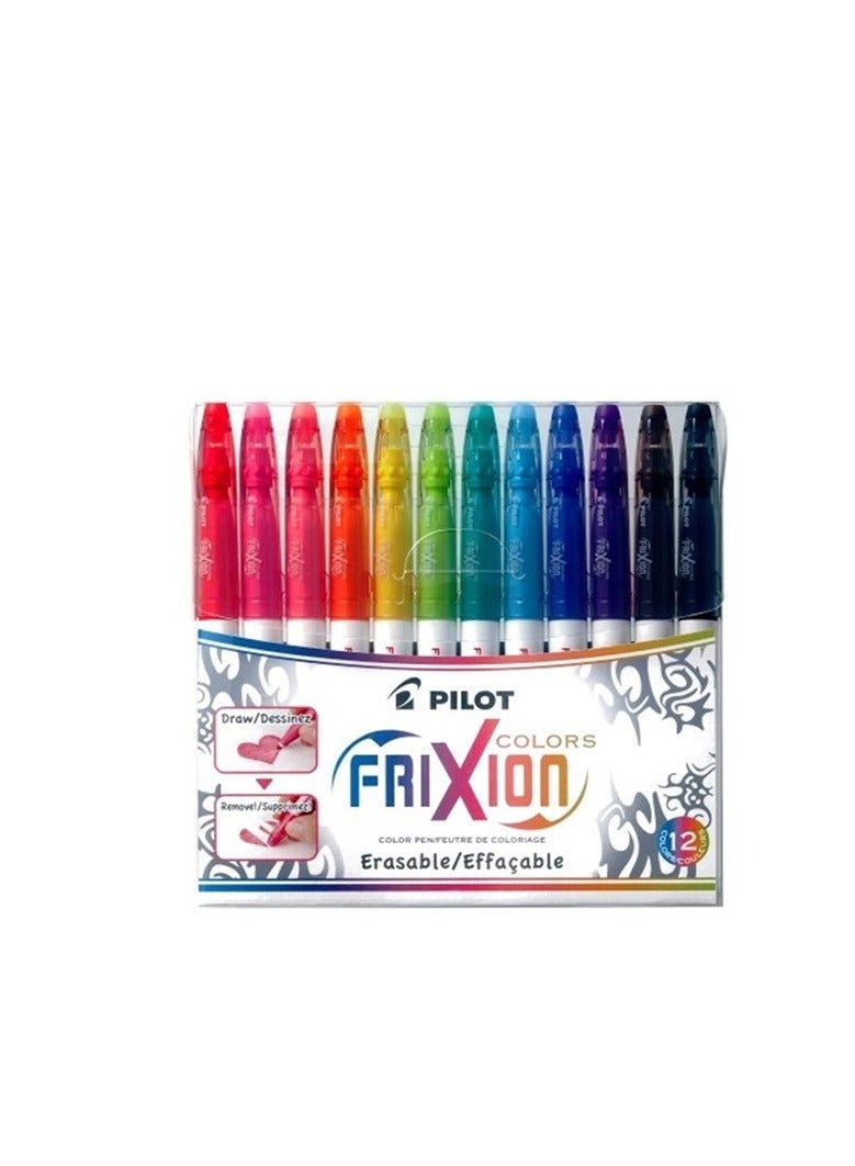 PILOT 12-Piece Frixion Erasable Colour Pen Set Pilot Frixion Colors Erasable Fibre Tip Colouring Pen - Assorted, Pack of 12… - Image 3