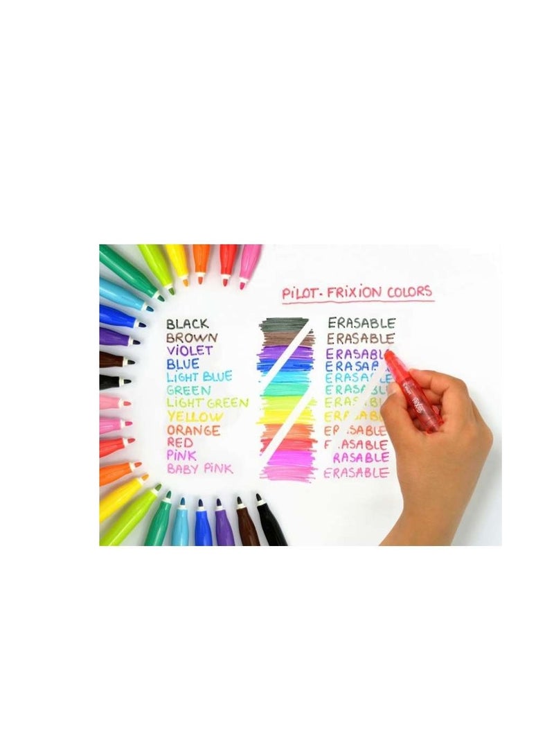 PILOT 12-Piece Frixion Erasable Colour Pen Set Pilot Frixion Colors Erasable Fibre Tip Colouring Pen - Assorted, Pack of 12… - Image 5