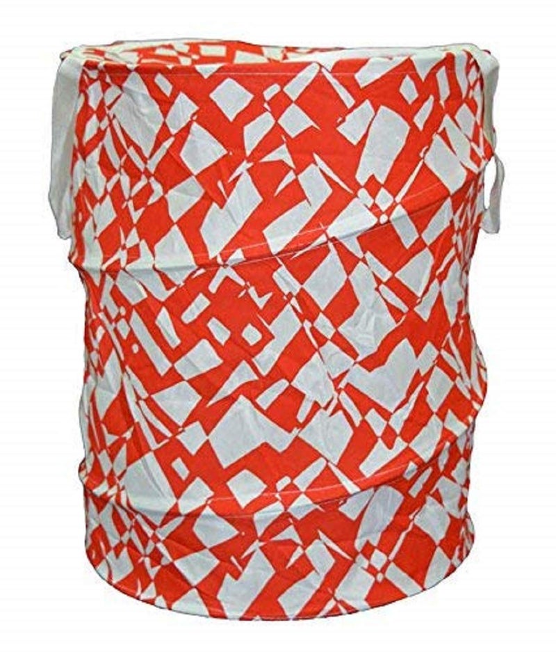 Kuber Industries Round Foldable Cotton 2 Piece Laundary Basket Set, 30 litres (KI4970), Multicolour, Standard - Image 5