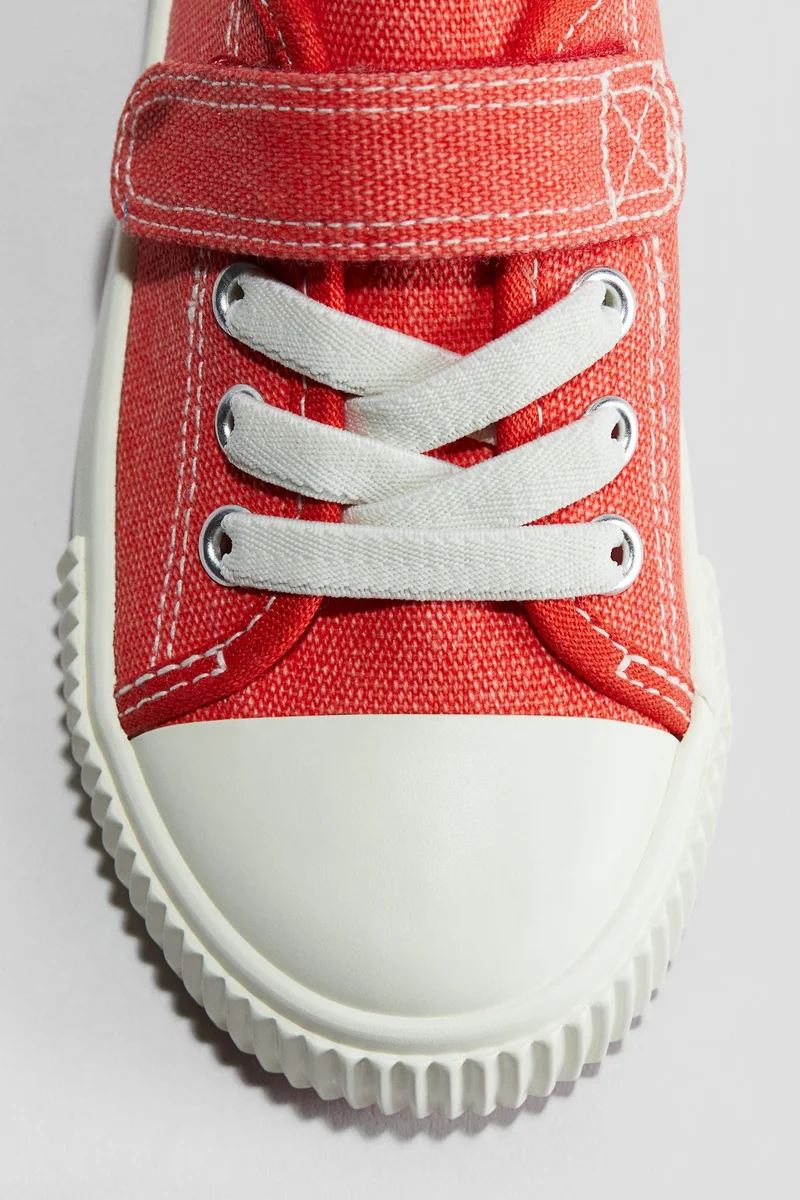 اتش اند ام Cotton canvas trainers
