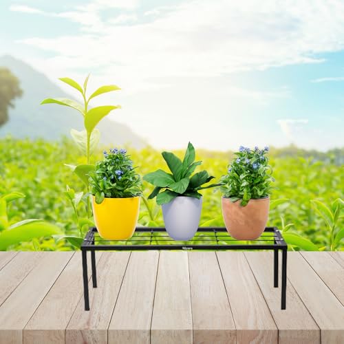 Niyara || Metal Planter Stand || Flower Pot Stand for Planters || Plant Stand Indoor | (Long 61 cm/ 24 inches, Set of 2, Height 8 inch) - Image 2