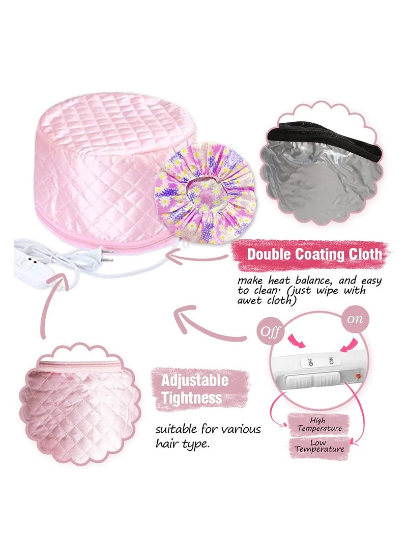 Generic Hair Care Thermal Head Spa Cap Treatment with Beauty Steamer Nourishing Heating Cap, Spa Cap For Hair, Spa Cap Steamer,Hair Thermal Treatment Nourishing Hat For Women at home.(pink color)  - Image 4