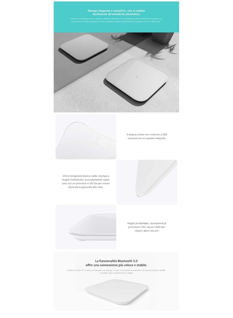 شاومي مقياس الوزن الذكي بشاشة LED 2 باللون الأبيض  - Image 3
