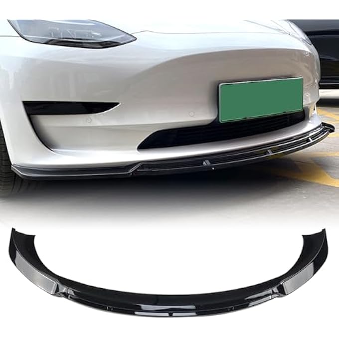 AUSMILA Front Bumper Lower Spoiler Splitter Lip Body Kit for Tesla Model 3 2017-2023 - Image 1