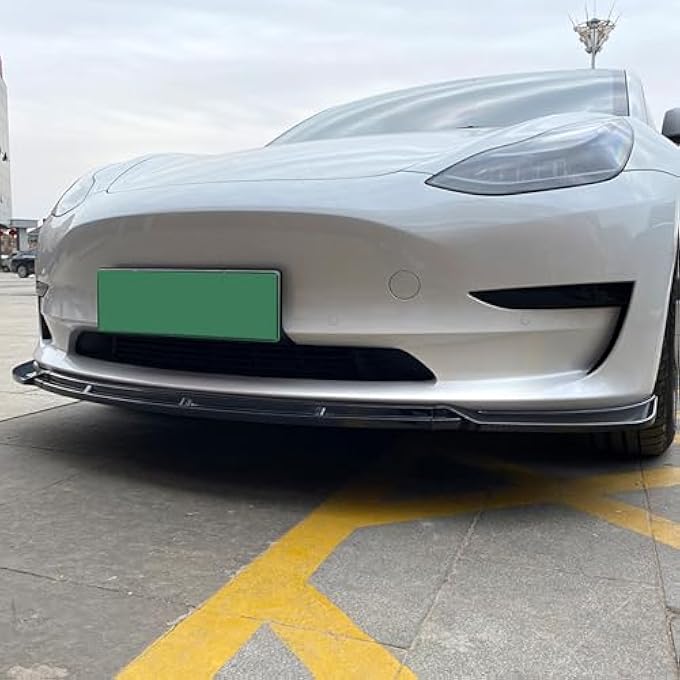 AUSMILA Front Bumper Lower Spoiler Splitter Lip Body Kit for Tesla Model 3 2017-2023 - Image 5