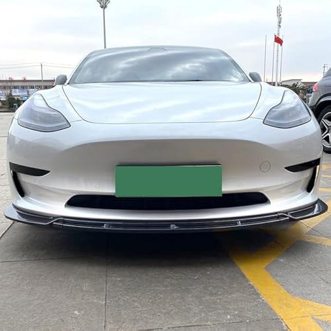 AUSMILA Front Bumper Lower Spoiler Splitter Lip Body Kit for Tesla Model 3 2017-2023 - Image 3