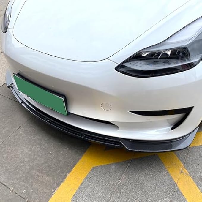 AUSMILA Front Bumper Lower Spoiler Splitter Lip Body Kit for Tesla Model 3 2017-2023 - Image 4