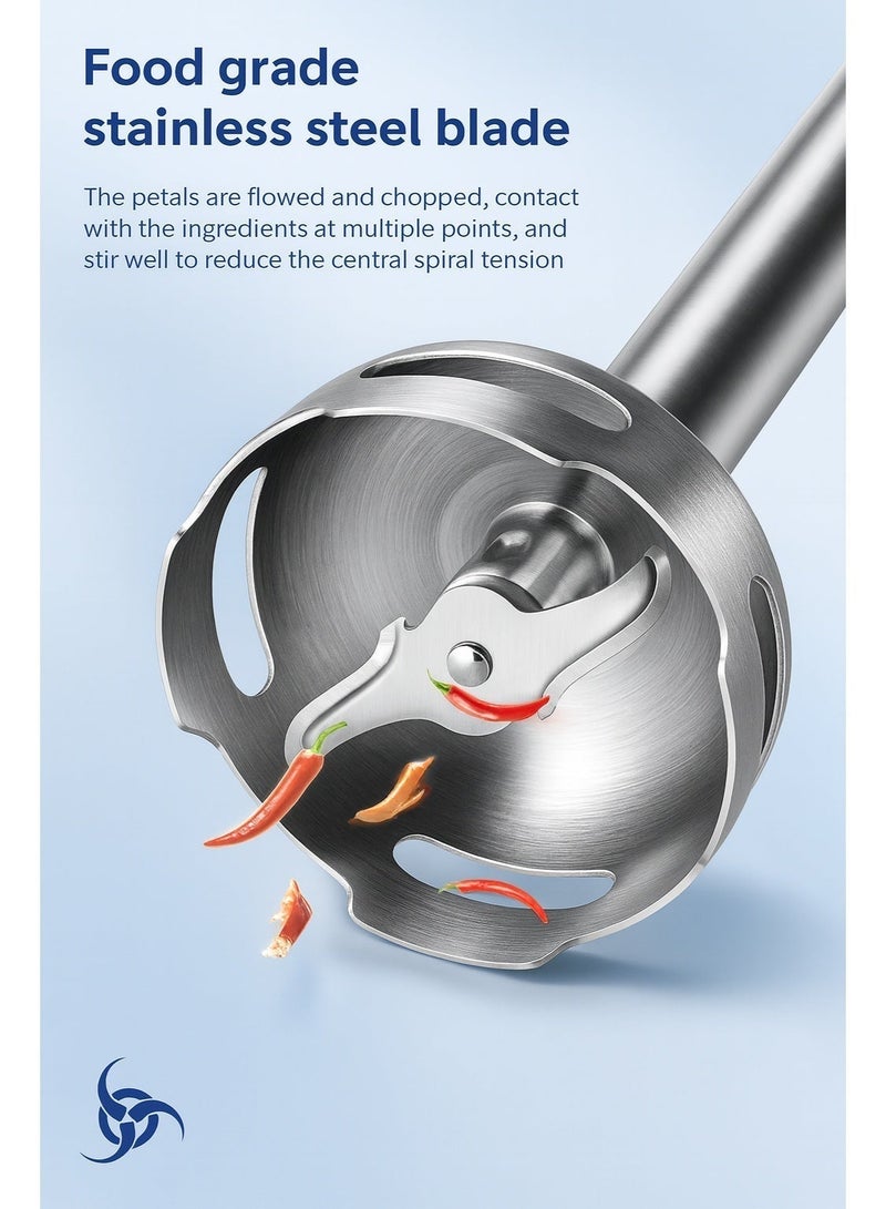 MiNDA 4-in-1 Hand Blender HB-2051S – Powerful Juice Maker with Stainless Steel Stick Blender, Whisk & Chopper | Ideal for Juices, Smoothies, Baby Food & Daily Kitchen Use - Image 3