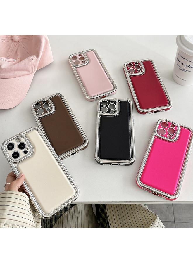 اس-توب جراب لهاتف iPhone 11 مصنوع من الجلد المصقول المقاوم للصدمات مع حافة مطلية بالكهرباء - Image 2