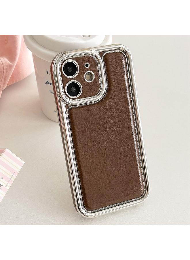 اس-توب جراب لهاتف iPhone 11 مصنوع من الجلد المصقول المقاوم للصدمات مع حافة مطلية بالكهرباء - Image 1