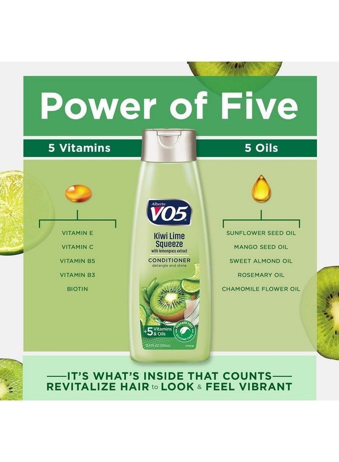 في او 5 بلسم Erto Vo5 Herbal Escapes Kiwi Lime Squeeze Clarifying Conditioner، 12.5 أونصة - Image 4