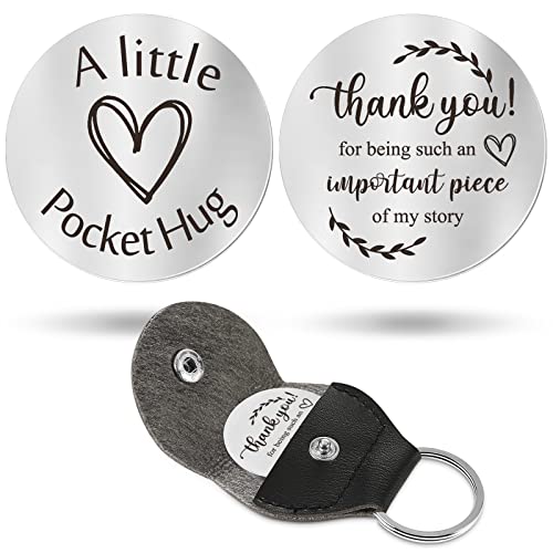 Sureio Pocket Hug Token Gift Long Distance Relationship Keepsake Inspirational Gift Keychain Christmas(Important Piece of My Story) - Image 1