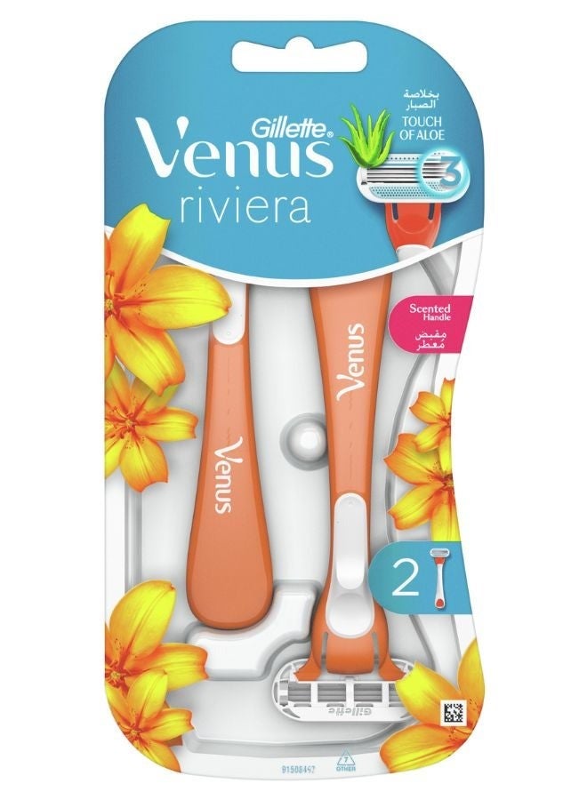 Gillette Venus Riviera Women's Disposable Razor 2 Count