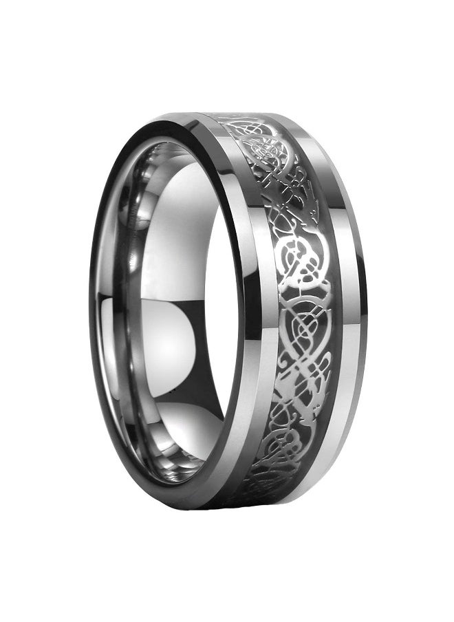 Dragon Celtic Inlay Polish Finish Silver Base Titanium Steel Ring for Men and Boys 2 fgs..fg - pzsku/Z20452A053CAE3275371BZ/45/_/1729063807/dc841d98-a18a-4b7c-8aba-39f2d5ba558a