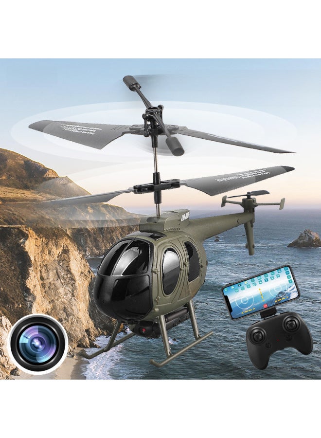 6-channel Remote Control Helicopter USB Charging Fall-resistant Anti-collision Remote Control Aircraft Model Toys Wholesale-Color:White Belt Aerial Photography  - Image 2