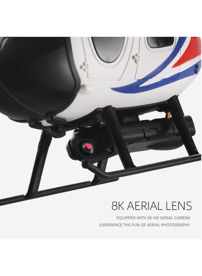 6-channel Remote Control Helicopter USB Charging Fall-resistant Anti-collision Remote Control Aircraft Model Toys Wholesale-Color:White Belt Aerial Photography  - Image 3