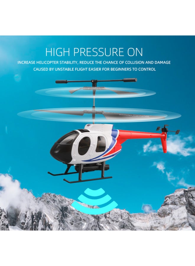 6-channel Remote Control Helicopter USB Charging Fall-resistant Anti-collision Remote Control Aircraft Model Toys Wholesale-Color:White Belt Aerial Photography  - Image 4