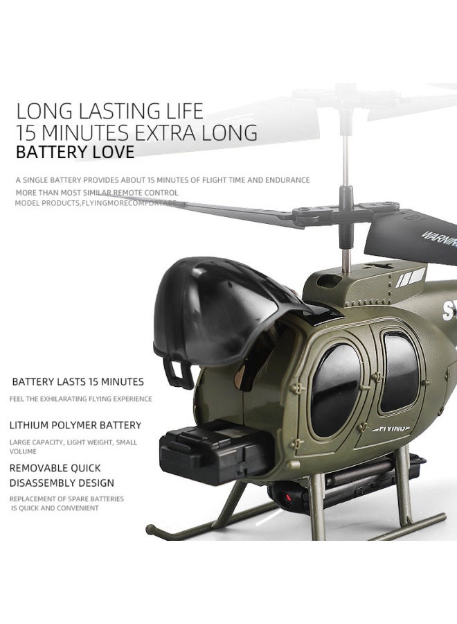 6-channel Remote Control Helicopter USB Charging Fall-resistant Anti-collision Remote Control Aircraft Model Toys Wholesale-Color:White Belt Aerial Photography  - Image 5
