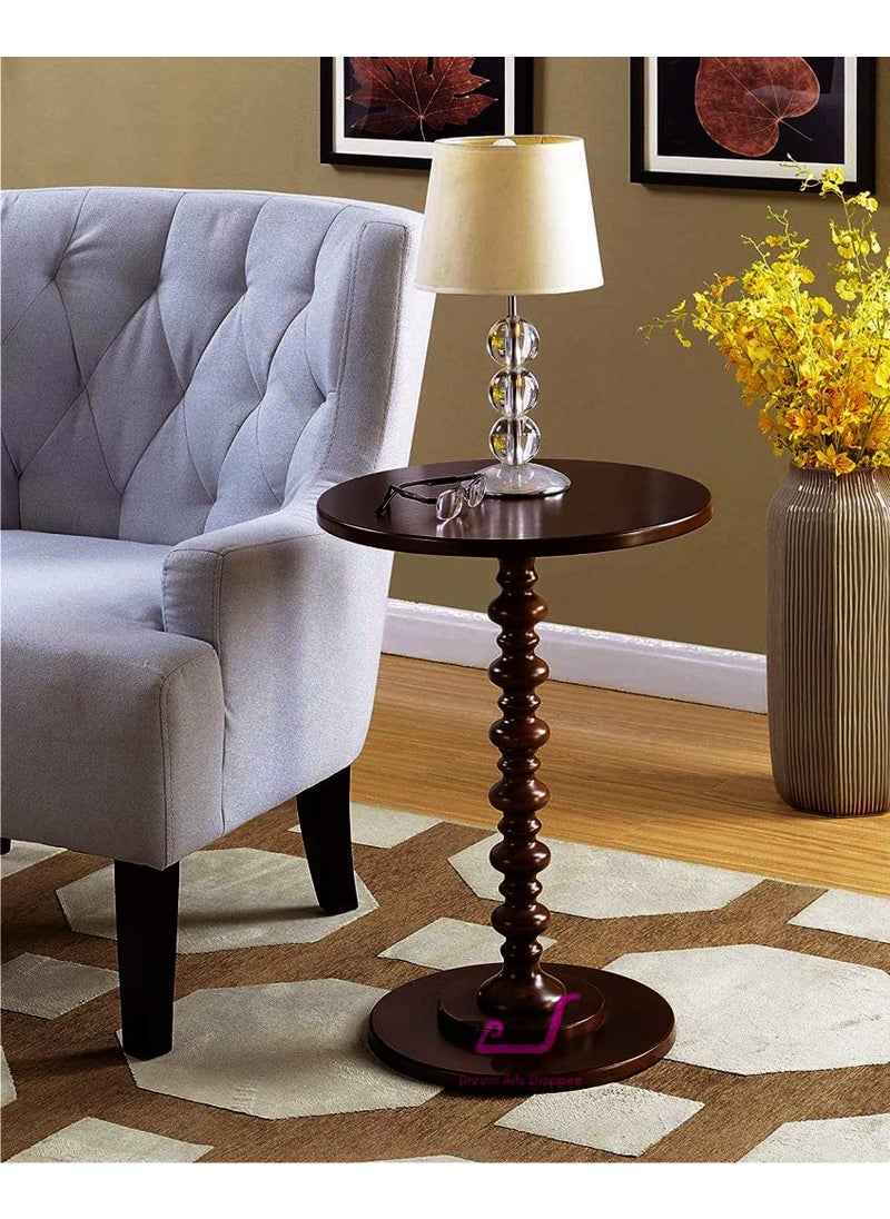 Device Bas with BROWN ART SHOPPEE Device Bas with BROWN ART SHOPPEE Brown Arts Shoppee Nesting Table End Table for Living Room Side Table for Bedroom Pedestal Modern Coffee Table BrownWood  - Image 3