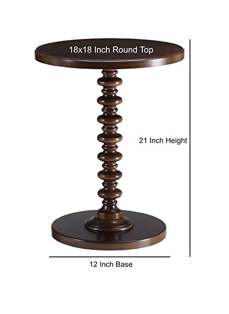 Device Bas with BROWN ART SHOPPEE Device Bas with BROWN ART SHOPPEE Brown Arts Shoppee Nesting Table End Table for Living Room Side Table for Bedroom Pedestal Modern Coffee Table BrownWood  - Image 2