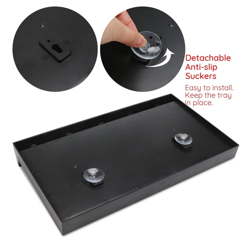 Segbeauty Barber Clipper Tray, Holder and Rack, Anti-Slip Black Salon Organizer, Razor Case, 5 Notches Professional Hair Trimmer Holder, Hairdresser Stylist Barbers Tools Box - Image 3