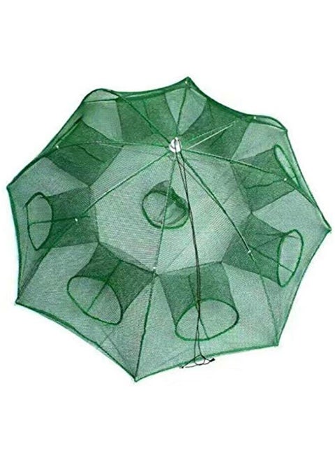 Portable Folding Fishing Net for Fish, Shrimp, Crayfish, Crab Cast Net Trap with 8 Sides Multicolor
