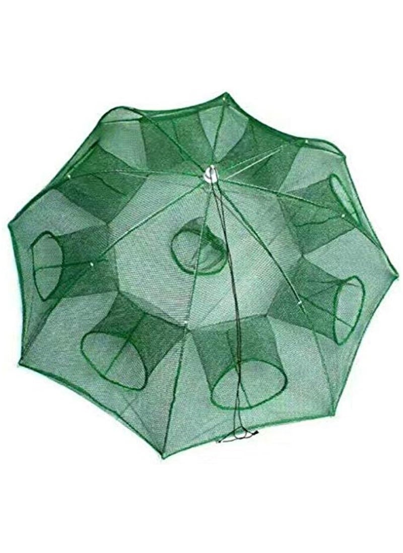 Generic Portable Folding Fishing Net for Fish, Shrimp, Crayfish, Crab Cast Net Trap with 8 Sides Multicolor  - Image 1